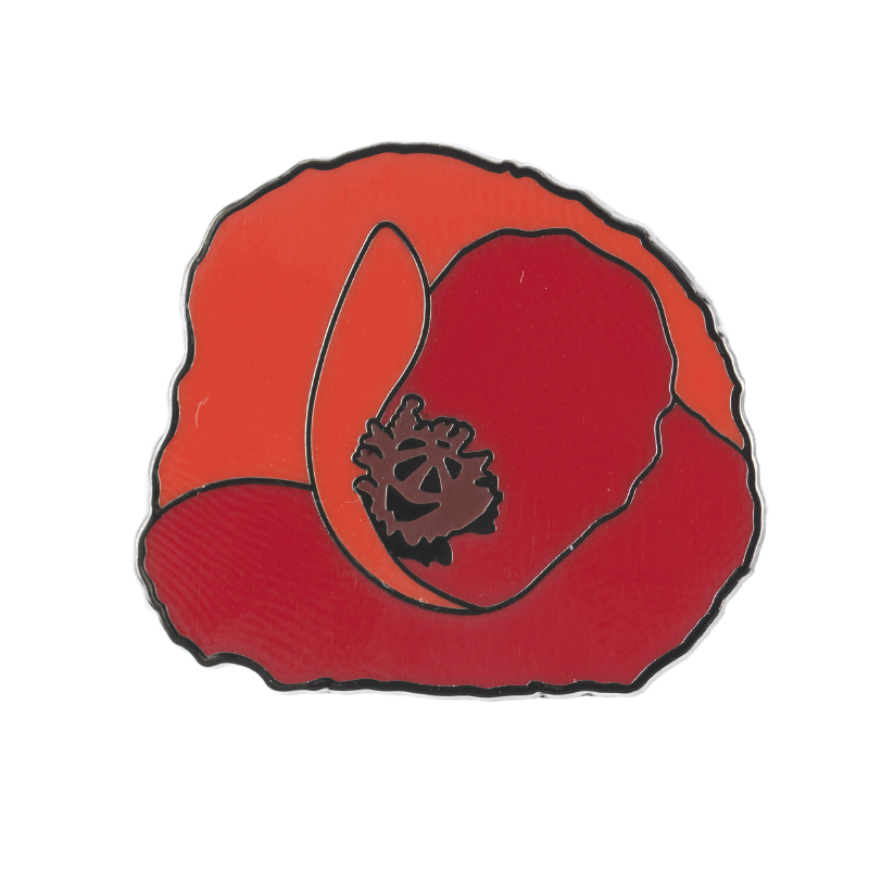 Image of Field Poppy Pin Badge front